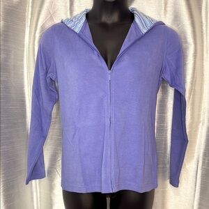 Sport Savvy NWT QVC Style Women’s Small Full Zip Purple Long Sleeve Hoodie Top